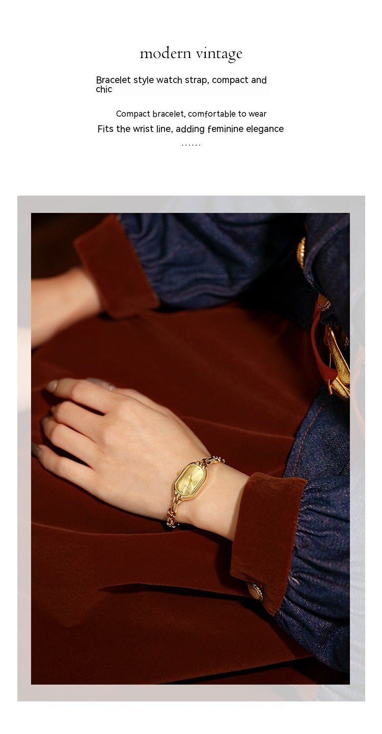 Vintage Gold Oval Watch - LaVoggue