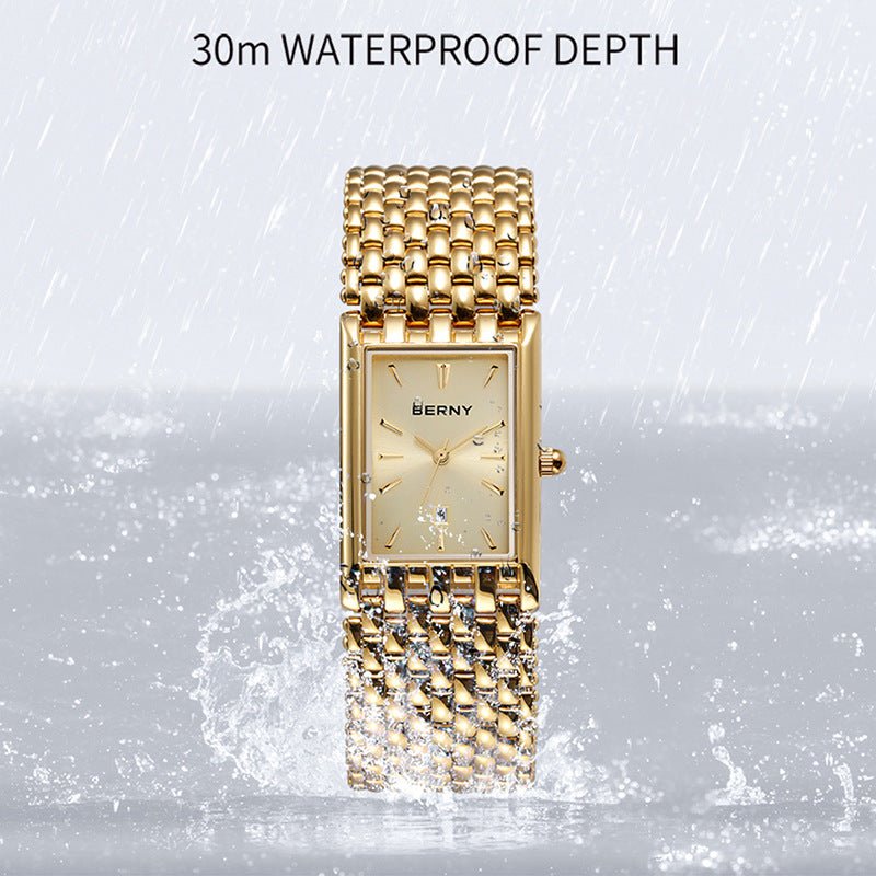 Ultra-Thin Gold Quartz Watch - LaVoggue