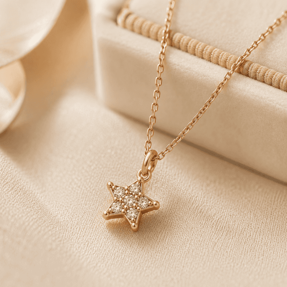 Céleste Rose Star Necklace 3