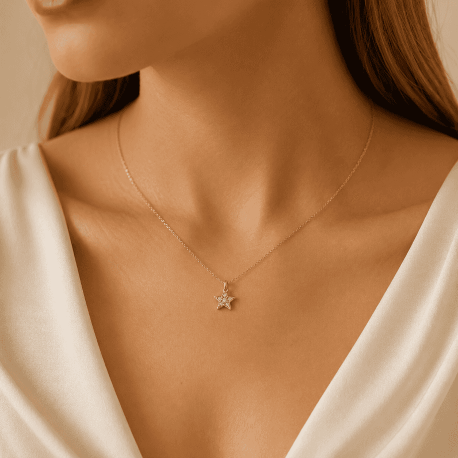 Céleste Rose Star Necklace 2
