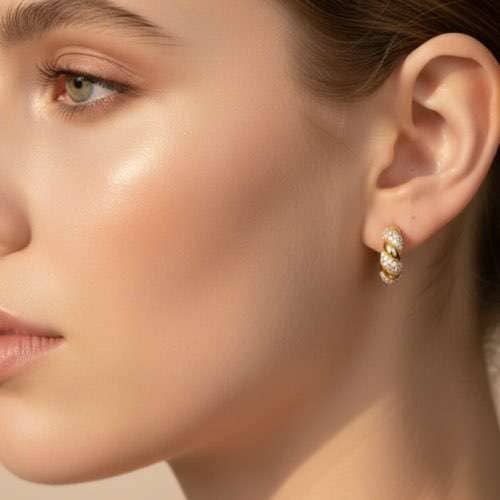 ÉLORA Chain Ring Earrings 3