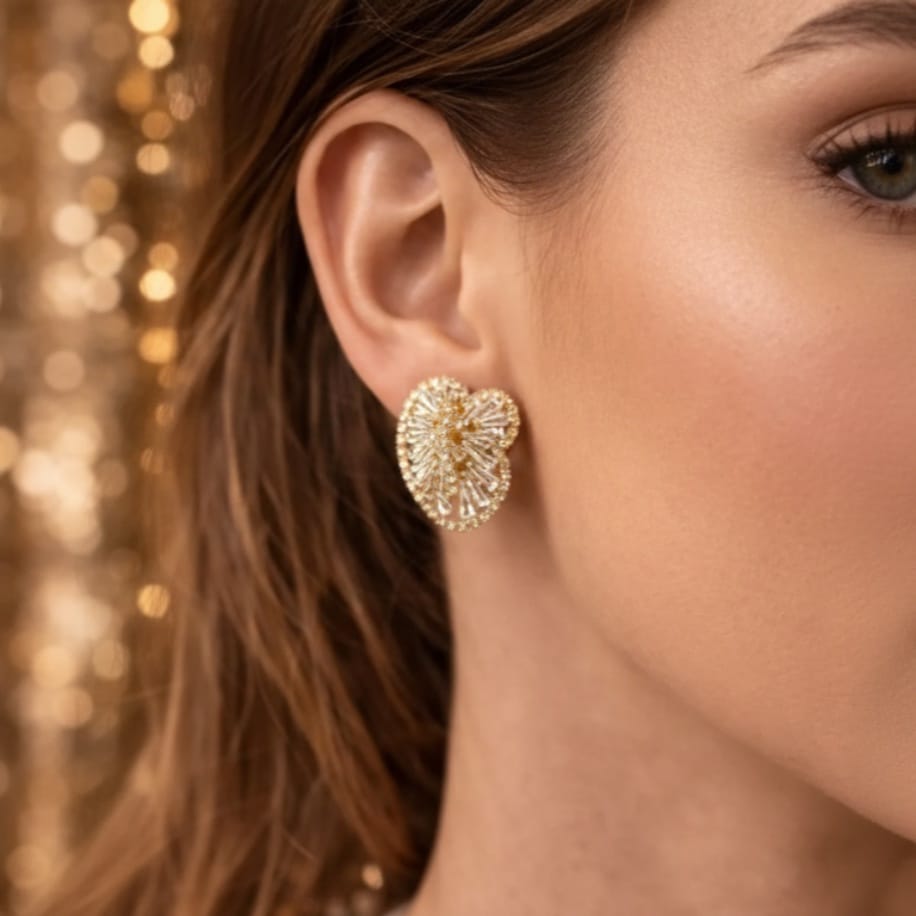 Lumière Heart Crystal Earrings