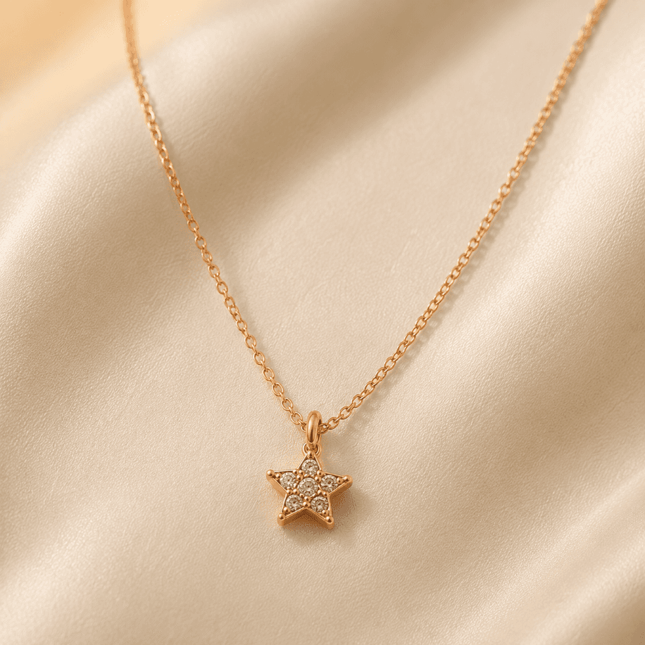 Céleste Rose Star Necklace