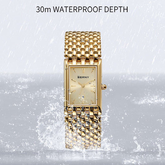 Ultra-Thin Gold Quartz Watch - LaVoggue